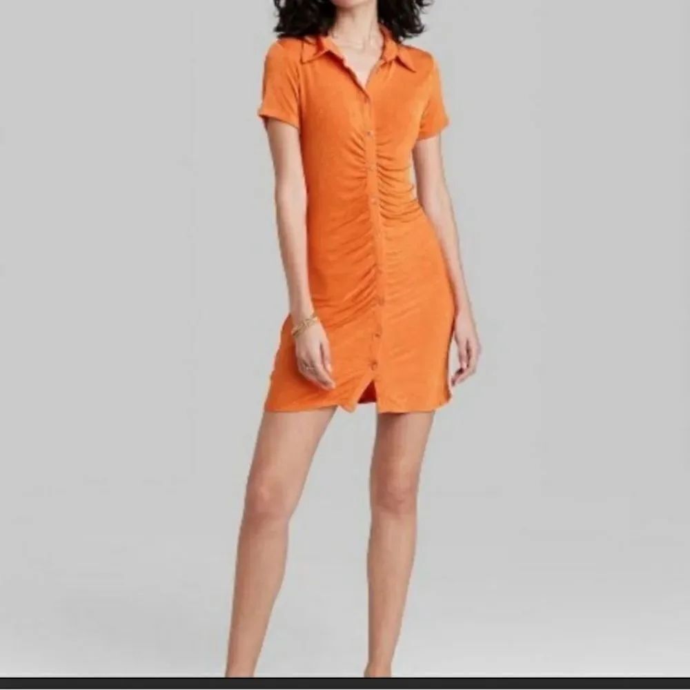 3For$20 Wild Fable Button Down Rust Orange Dress size Small